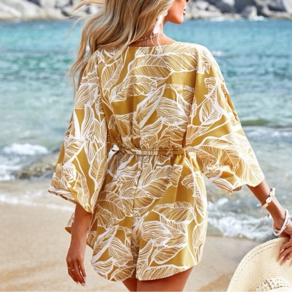 Shein Yellow Summer Romper Size Medium - Picture 2 of 7